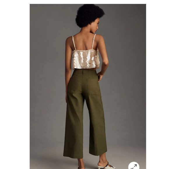 Anthropologie The Colette Cropped Wide-Leg Pants by Maeve - Picture 3 of 11